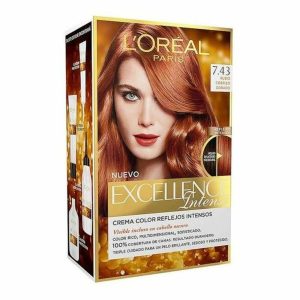 Tinte Permanente L'Oreal Make Up EXCELLENCE Rubio Cobrizo Dorado (1 unidad)