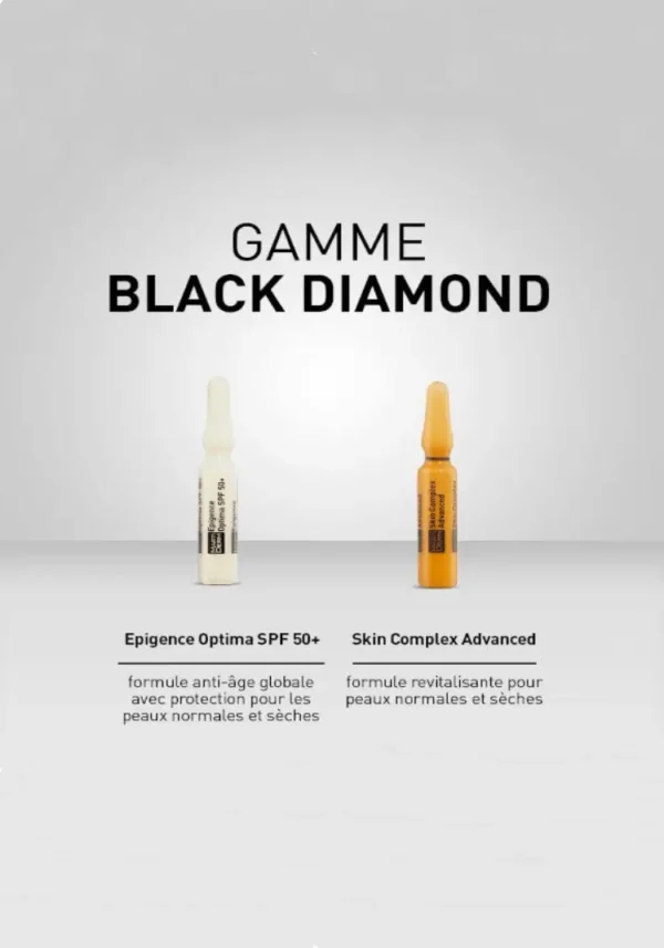 Martiderm Black Diamond Epigence Optima SPF50 – Caja y presentación martiderm black diamond epigence optima spf50 caja protector solar amplio espectro