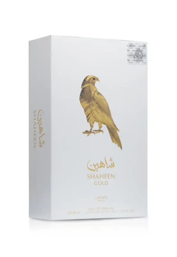 Packaging Lattafa Shaheen Gold