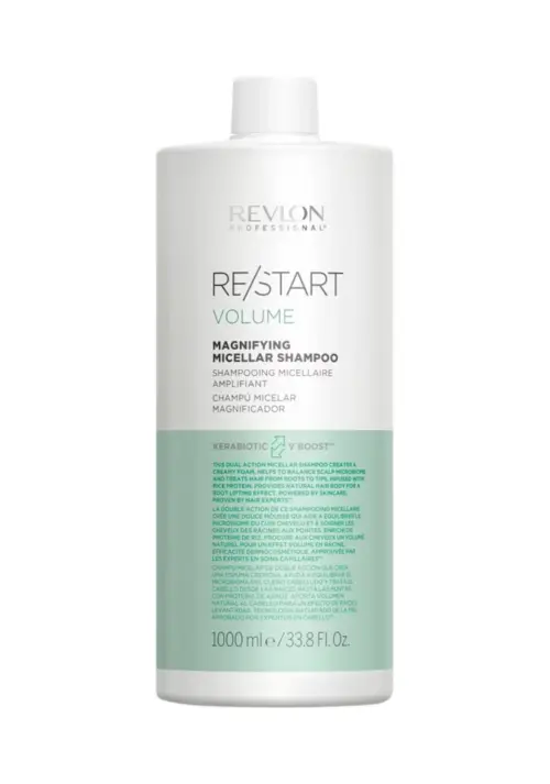 Revlon Restart Volume Magnifying Shampoo micelar para volumen 1000 ml