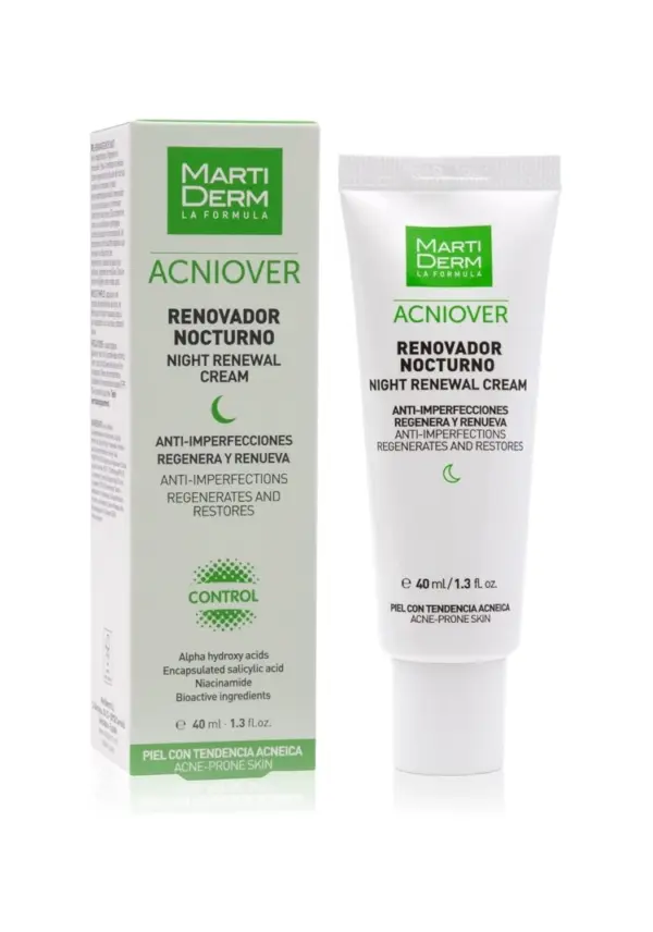 Packaging Martiderm Acniover Night Renewal Cream 40ml