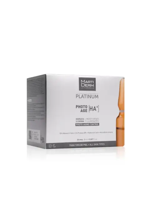martiderm platinum photo age ha plus ampollas antioxidantes hidratantes